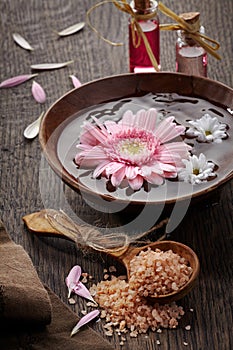 Spa. Sea salt and aroma oils