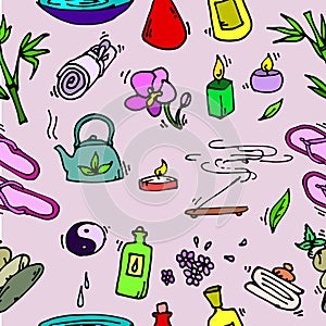 Spa seamless pattern