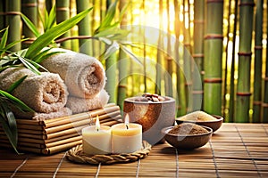 Spa Setting with Bamboo