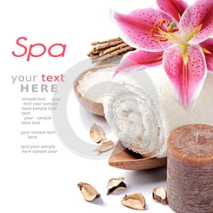 Spa setting in brown tone