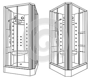 SPA Shower Jacuzzi Vector 03