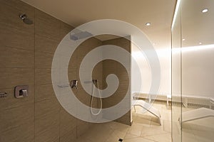 Spa shower at a private residence