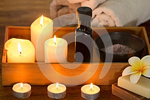 Spa still life with candles