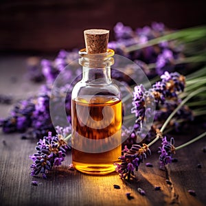 Spa still life with lavender oil.Lavande, produits cosmÃ©tiques naturels