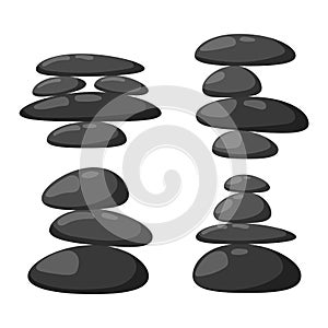 Spa stones isolated vector illustration.