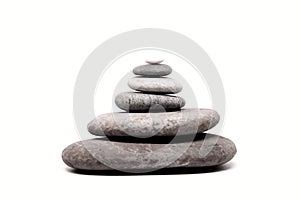 Spa stones isolated on white background