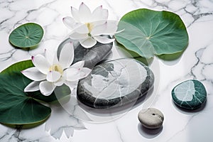 Spa stones lotus. Generate Ai