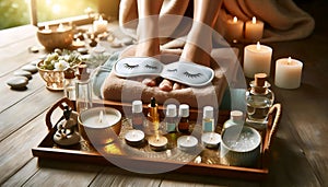 A spa-style pedicure treatment, Ai generated image