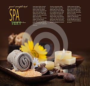 Spa theme with sunflower