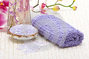 Spa towel, oil and bathsalt