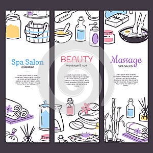 Spa treatment banner background. Design for cosmetics store spa and beauty salon, organic health care products. Cosmetic