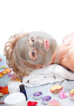 Spa treatment with mud mask
