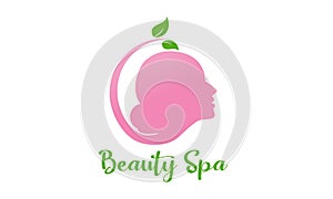 Spa treatment salon logo.  Beauty woman salon logo