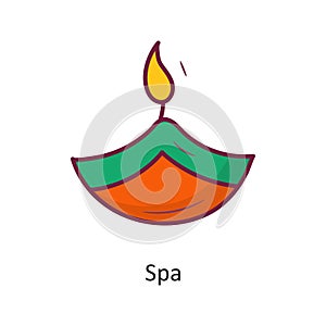 Spa vector Fill outline Icon Design illustration. Holiday Symbol on White background EPS 10 File