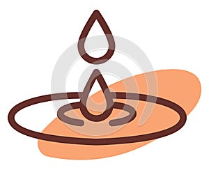 Spa water drops, icon