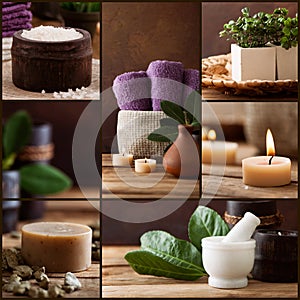 Spa and wellness collage