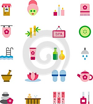 Spa and Wellness icon set