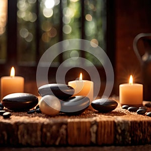 spa wellness relaxation and healing area concept photo