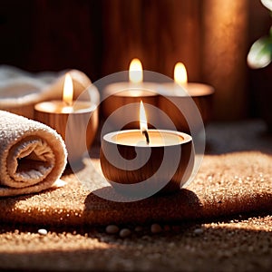 spa wellness relaxation and healing area concept photo