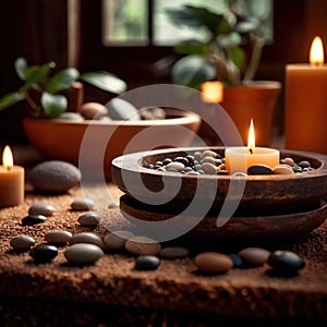 spa wellness relaxation and healing area concept photo