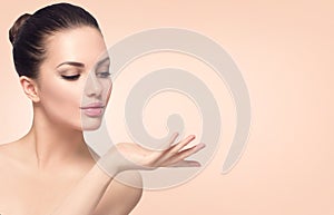 Spa woman with perfect skin photo
