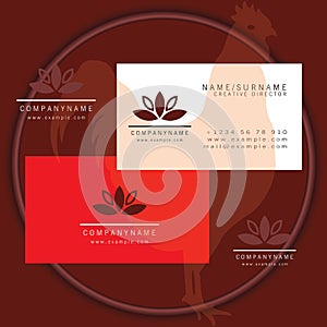 Spa yoga symbol business card logo