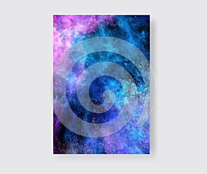 Space Abstract Galaxy art Banner. Vector design.