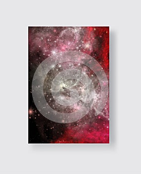 Space Abstract Galaxy Banners set. Vector design.