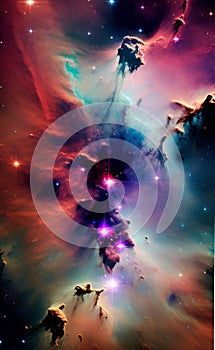 Space art illustration Artificial intelligence artwork generated