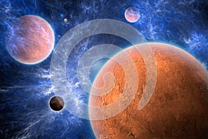 Space Art - Textured Planets