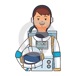 Space astronaut upperbody cartoon