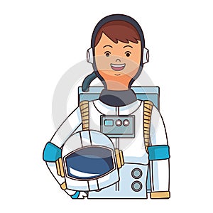 Space astronaut upperbody cartoon