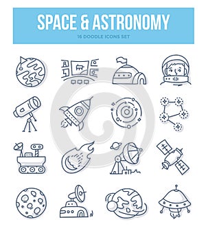 Space & Astronomy Doodle Icons