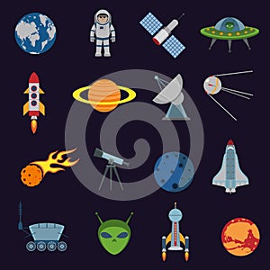 Space and astronomy icons