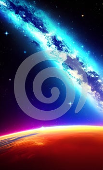 Space background illustration Artificial Intelligence artwork Generated