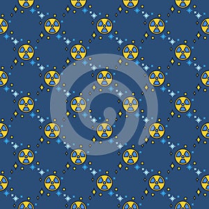 Space-Based Nukes vector Radiation colored seamless pattern photo