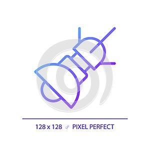 Space based radar pixel perfect gradient linear vector icon