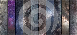 Space collage. Astronomy collage. Astrophotography collage. univ