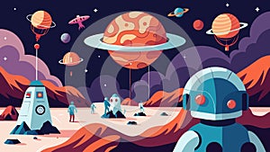 A space colony on a distant planet where neurodivergent individuals are celebrated for their unique perspectives and photo