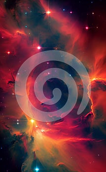 Space colours art illustration Artificial intelligence artwork generated