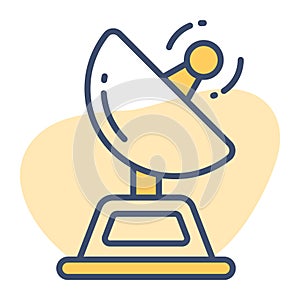 Space communication device, vector of broadcasting satellite