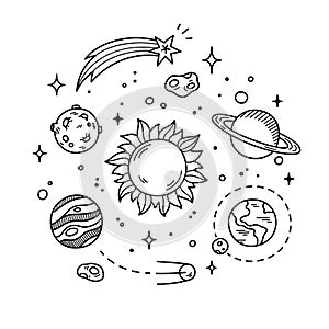 Space Doodle illustration