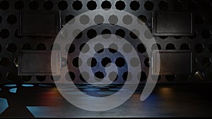 Space environment, ready for comp of your characters.3D rendering