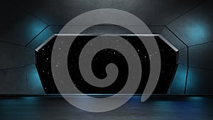 Space environment, ready for comp of your characters.3D rendering