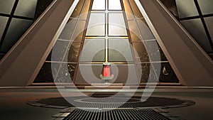 Space environment, ready for comp of your characters.3D rendering