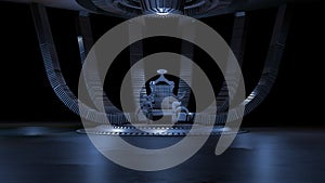 Space environment, ready for comp of your characters.3D rendering