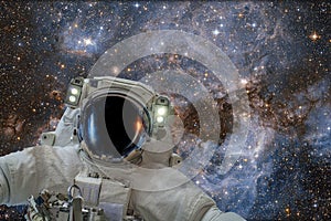 Space exploration. Astronaut in outer space. Elements of this image were furnished by NASA