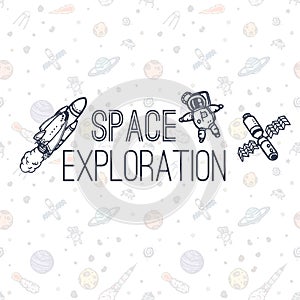 Space exploration concept background.