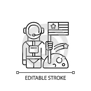 Space exploration linear icon