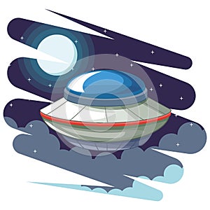 Space exploration and planets cartoon